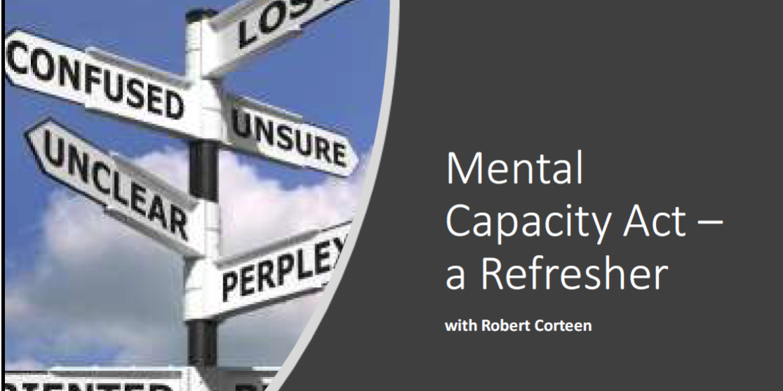 Mental Capacity Act and Court Authorised Deprivations of Liberty